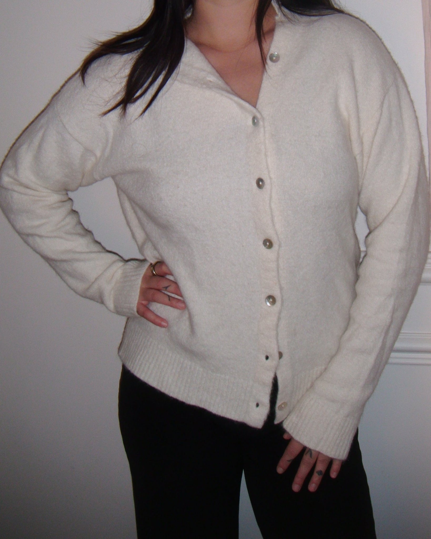 Double Cardigan - White